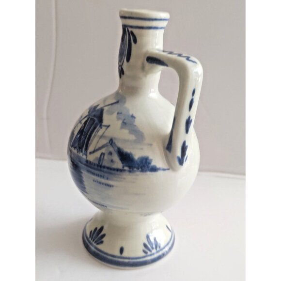 Vintage Amsterdam Holland Miniature  Pitcher  Hand-Painted by P. Moppe 5" - Picture 3 of 9